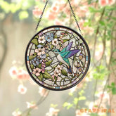 Hummingbirds and Wild Flowers Suncatcher Hummingbird Lovers Window Hanging Hummingbird Suncatcher Hummingbird Gifts